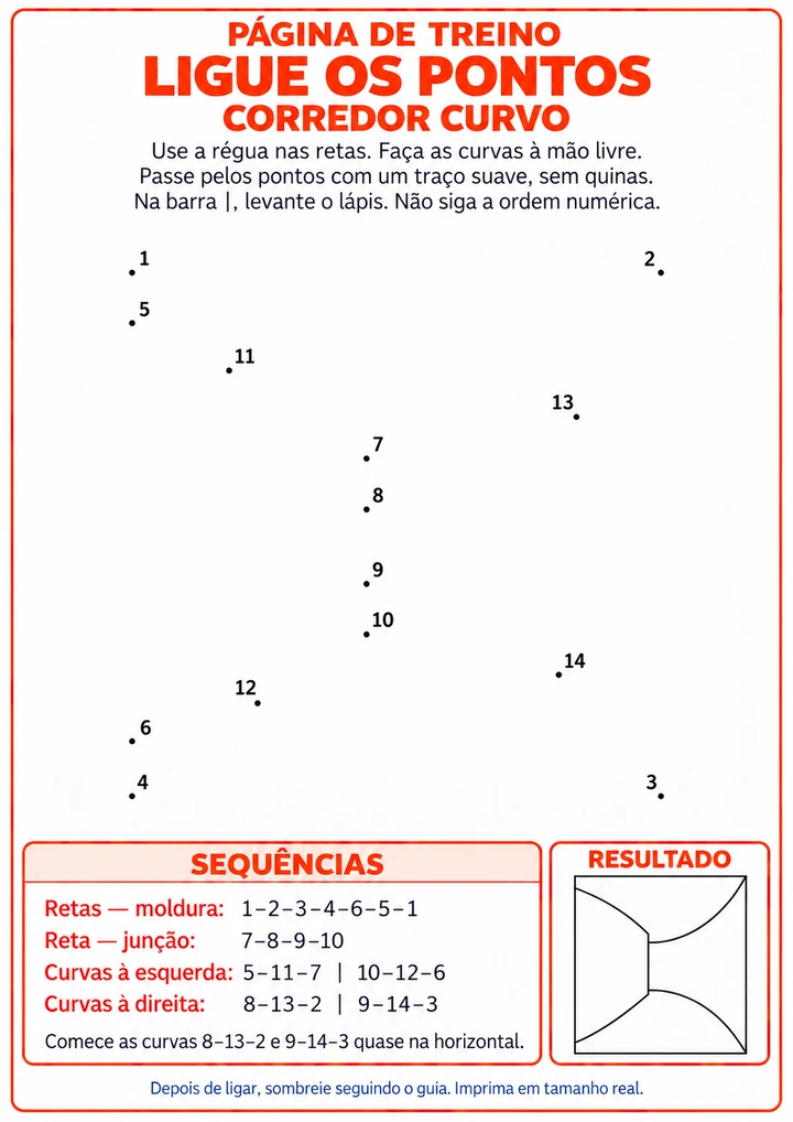 Prancha de treino do corredor curvo com profundidade